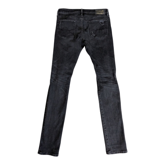 American Eagle Young Money Black Denim Skinny Stretch Jeans 34x30 - Picture 8 of 13